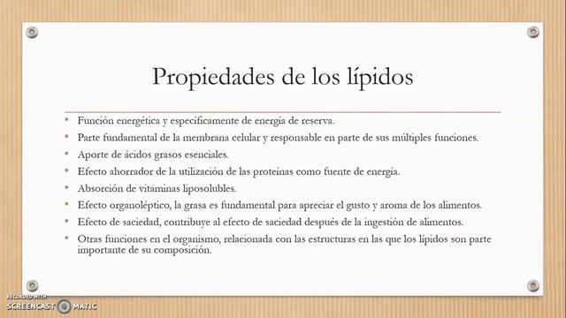 Lípidos y sus propiedades, en Avogadro