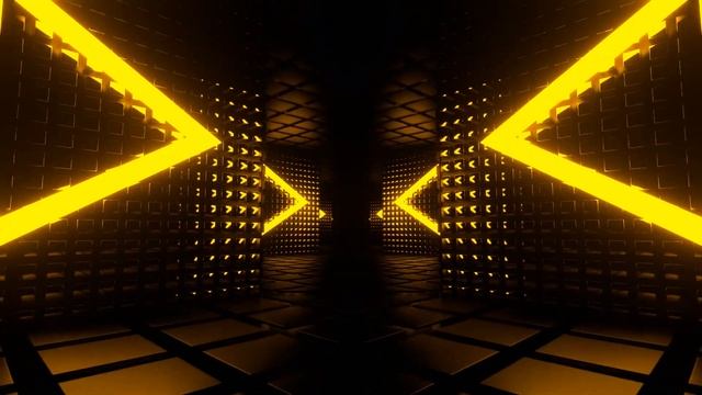 Orange and Cyan Neon Tunnel with Space Construction Background VJ Loop in 4K