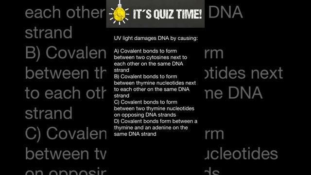 How UV cause DNA damage