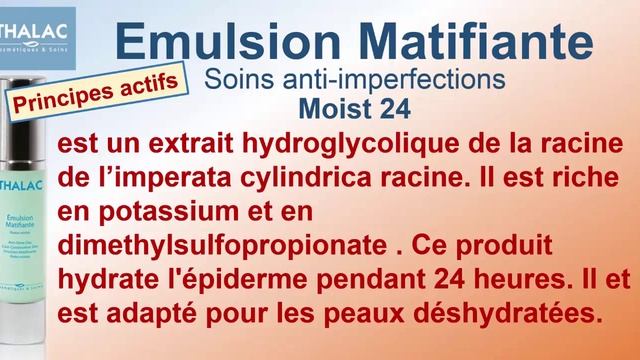 emulsion matifiante visuel