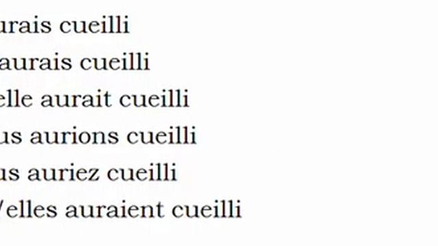 Изучение французского языка = Спряжение глаголов = Cueillir