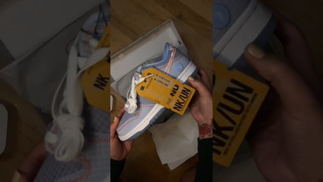 1/3 of the Union Passport Pack Argon Dunk Lows