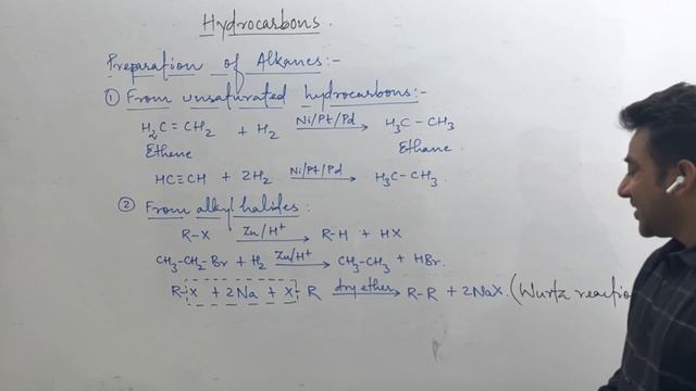 Preparation of alkanes