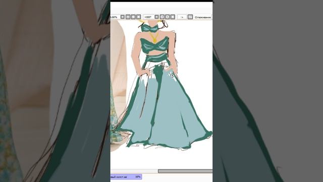 Быстрый фэшн скетч в программе Paint Tool SAI