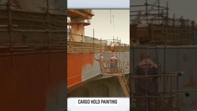 Cargo hold painting #coatings  #marine #antifouling #shipvessel