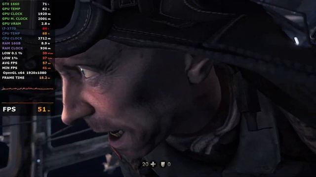 Wolfenstein  The New Order  GTX 1660 - i7 3770