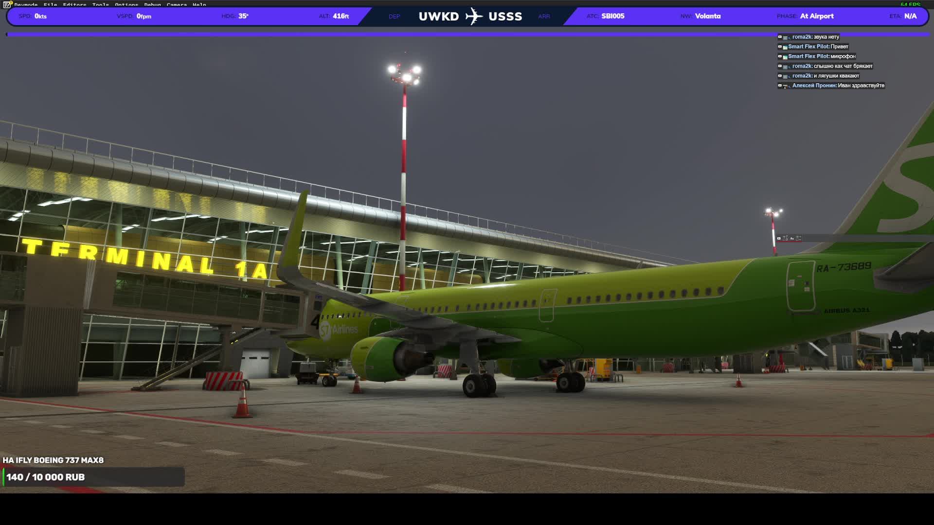 Fenix simulations A321-200 SL, SBI005, Vatsim, GSX, Kazan(UWKD) - Yekaterinburg(USSS)