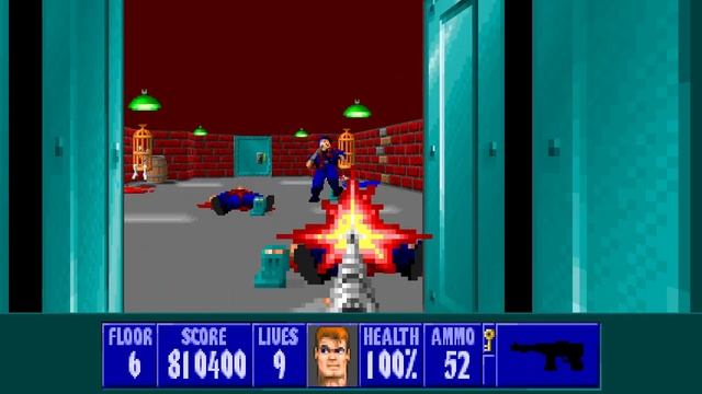 Wolfenstein 3D: Spear of Destiny - Floor 6: Dungeon Depths.