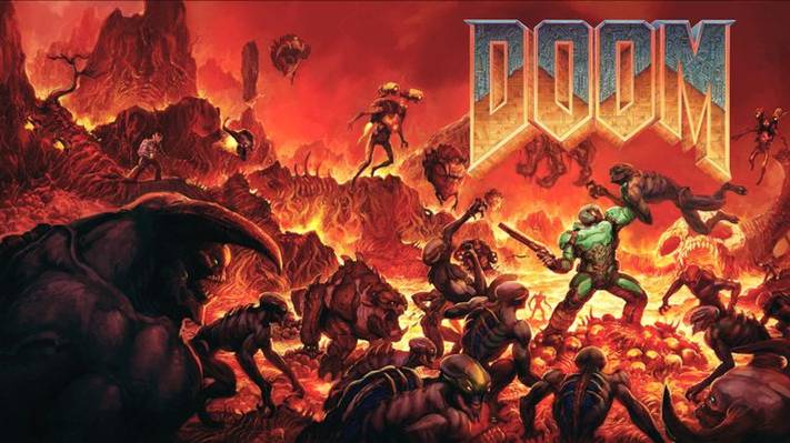 DOOM 1 прохождение 1 - 4 уровень