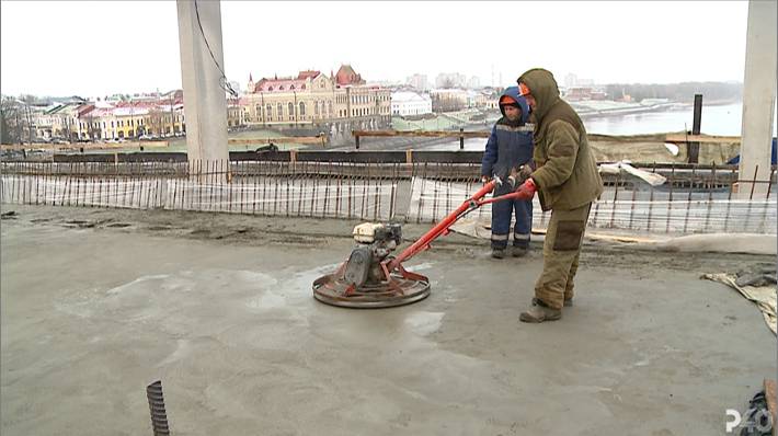 (Рыбинск-40) ФИНАЛЬНАЯ ЗАЛИВКА БЕТОНОМ ВОЛЖСКОГО МОСТА