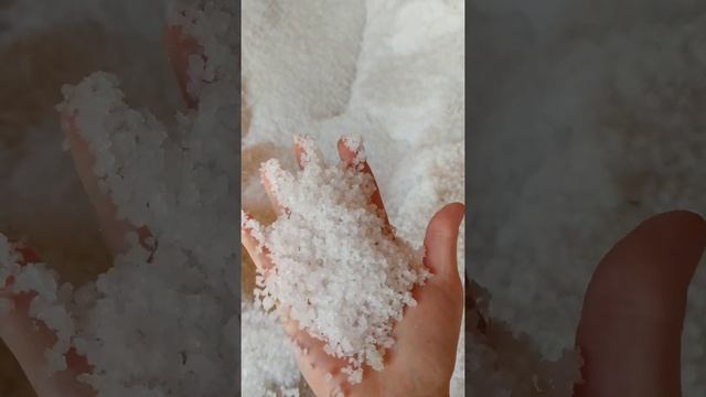 This is what sea salt looks like in Portugal. Figueira da Foz, Portugal