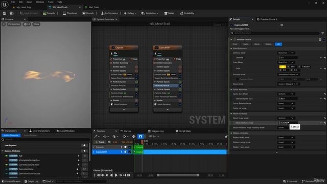 33 Creating trail material and particles