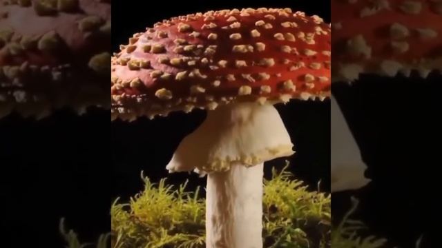 Так растёт мухомор «Аманита Мускария»
