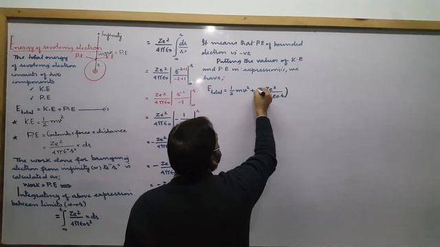 Ch 5 class 11; Energy of revolving electron