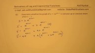 Derivatives of Exponential and Log Functions Calculus MCV4U TEST