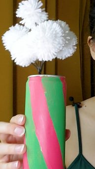 Новогодний декор из жестяной банки и пряжи 🥤🧶