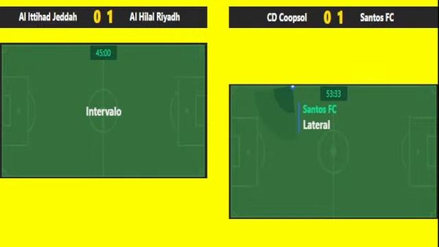 Al Ittihad Jeddah x Al Hilal Riyadh🌎CD Coopsol x Santos FC🌎Campo Virtual⚽