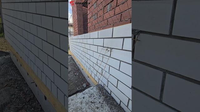 КЛАДКА ОБЛИЦОВОЧНОГО КИРПИЧА | ДОМА ИЗ КИРПИЧА| SPARTEX | #кирпич #строительство #дома #дом