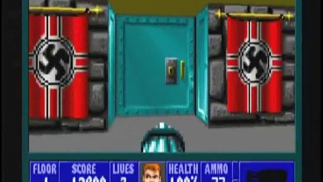 Wolfenstein 3D (100%) Walkthrough (E2M1)