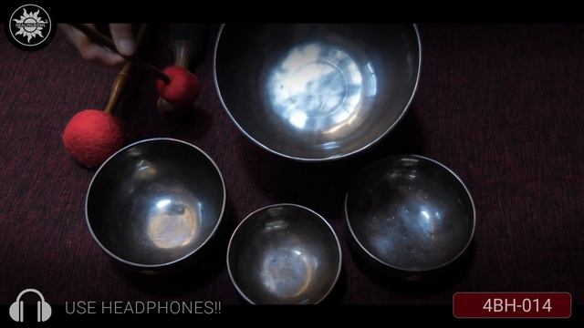 Set of 4 Singing bowls Healingbowl® Professional Black Pearl _ 4BH 014