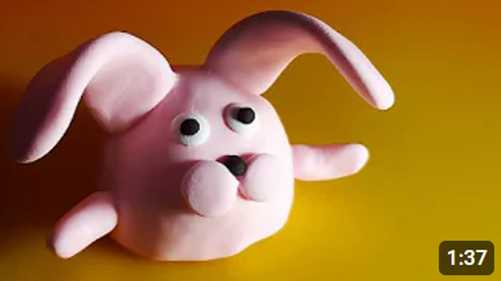 Зайка из пластилина. Как слепить из пластилина зайчика или зайца. Plasticine rabbit