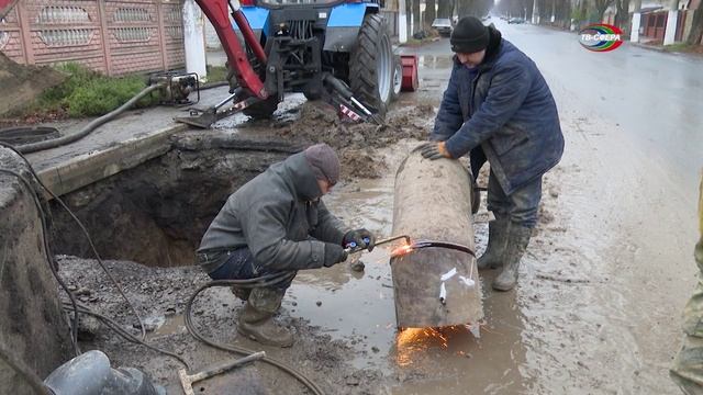 Порыв на магистральном водоводе