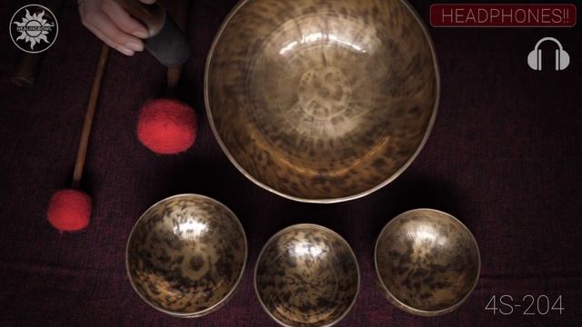 4S 204 Set of 4 singing bowls Healingbowl® Plain