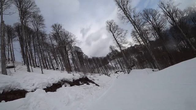 1 марта 2022 - Роза Хутор - Спуск по зелёным трассам Плато, Шале, Учебная