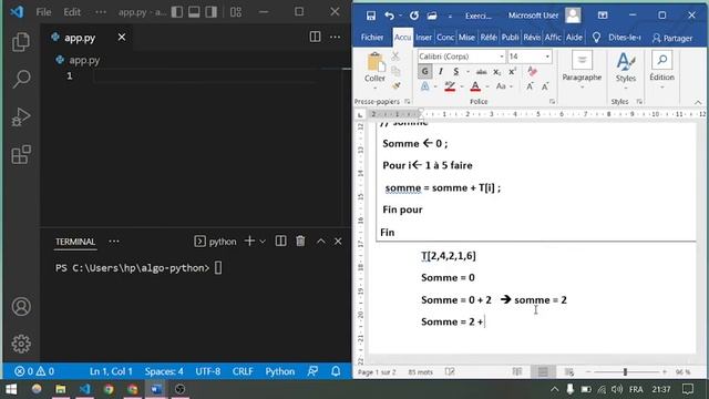 Algorithme& Python 23: Algorithm To Python Program in Arabic Darija سلسلة تمارين الالغوريتم و بايثو