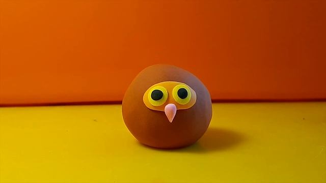 Сова из пластилина. Plasticine owl DIY craft. Слепить что-то из пластилина