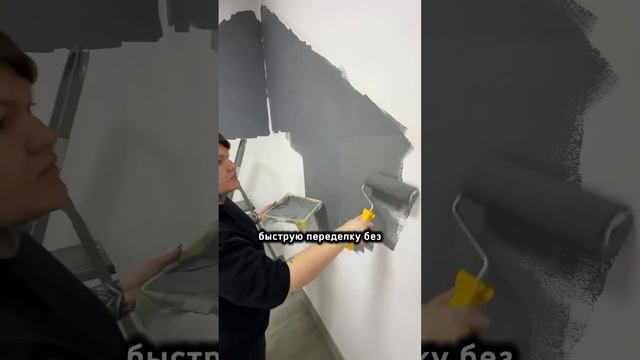 Идея зонирования без перегородок Использована краска Aturi Design, цвет "Каменистый утес".