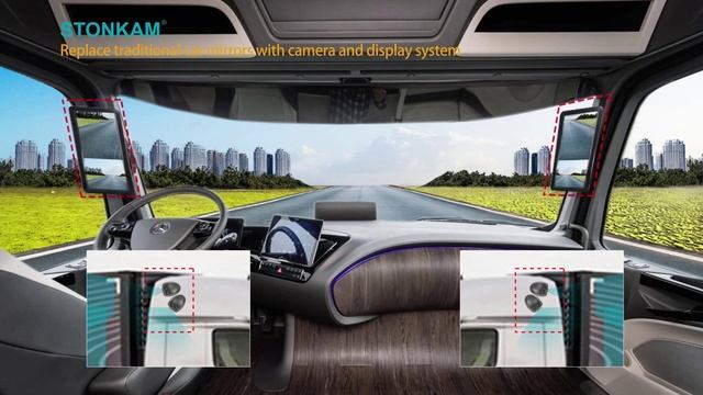 12.3 inch HD Rearview Electronic Mirror with Dual Camera System
