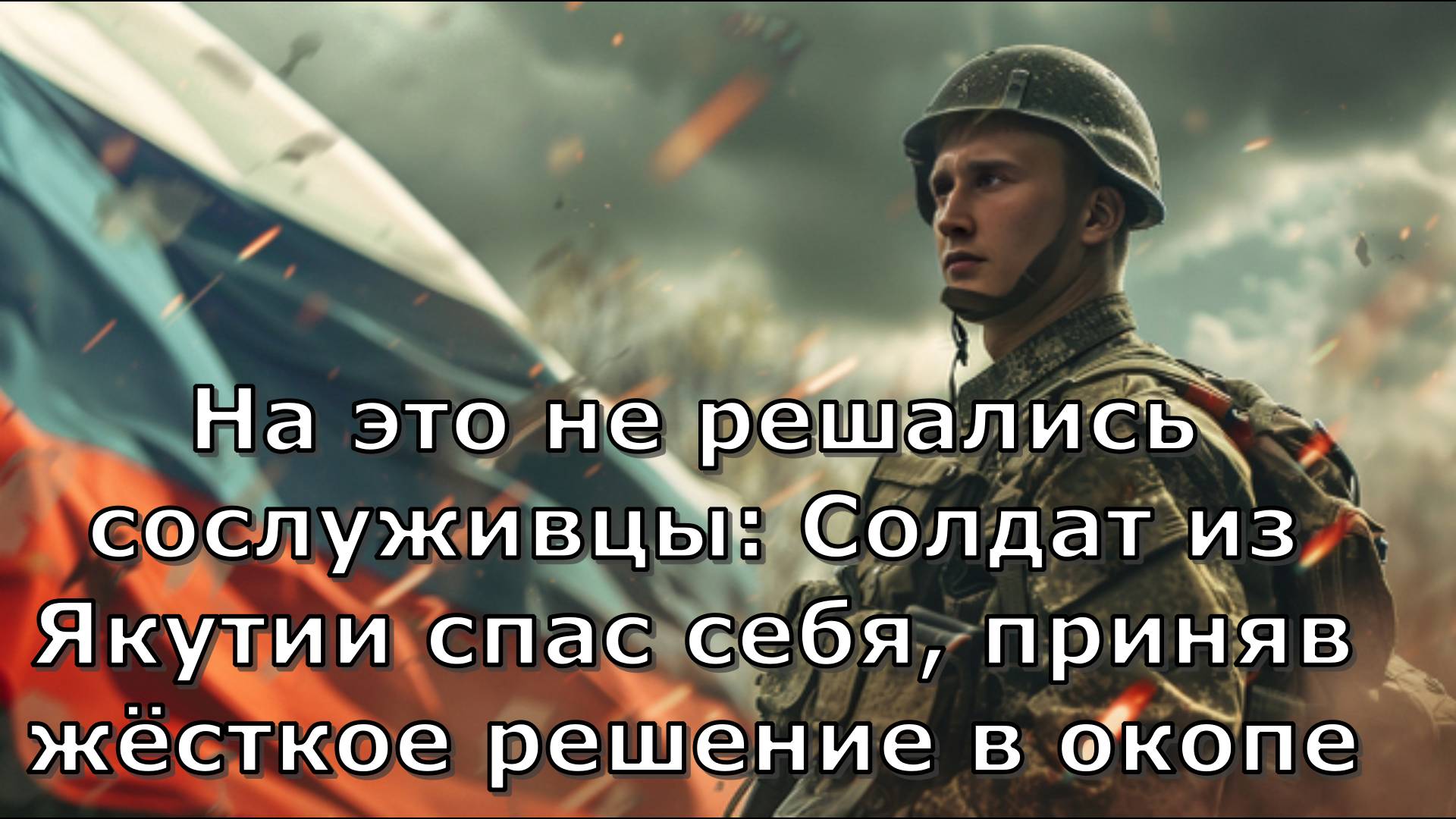 На это не решались сослуживцы: Солдат из Якутии спас себя, приняв жёсткое решение в окопе
