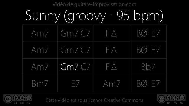 Sunny (95 bpm - groovy)  Backing Track