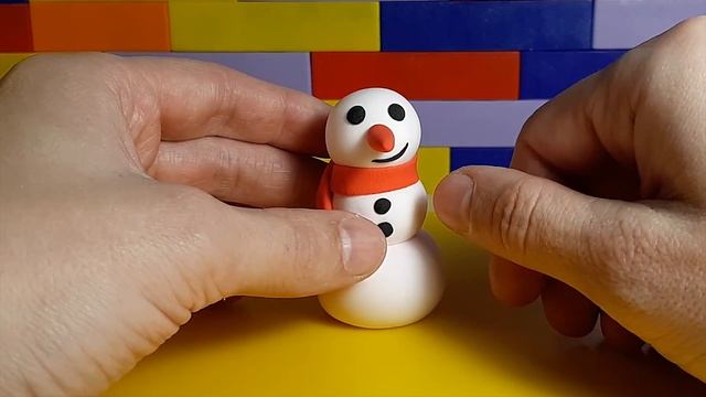 Снеговик из пластилина⛄Лепим Снеговика❄⛄❄Игрушка на новый год⛄Snowman Plasticine clay.