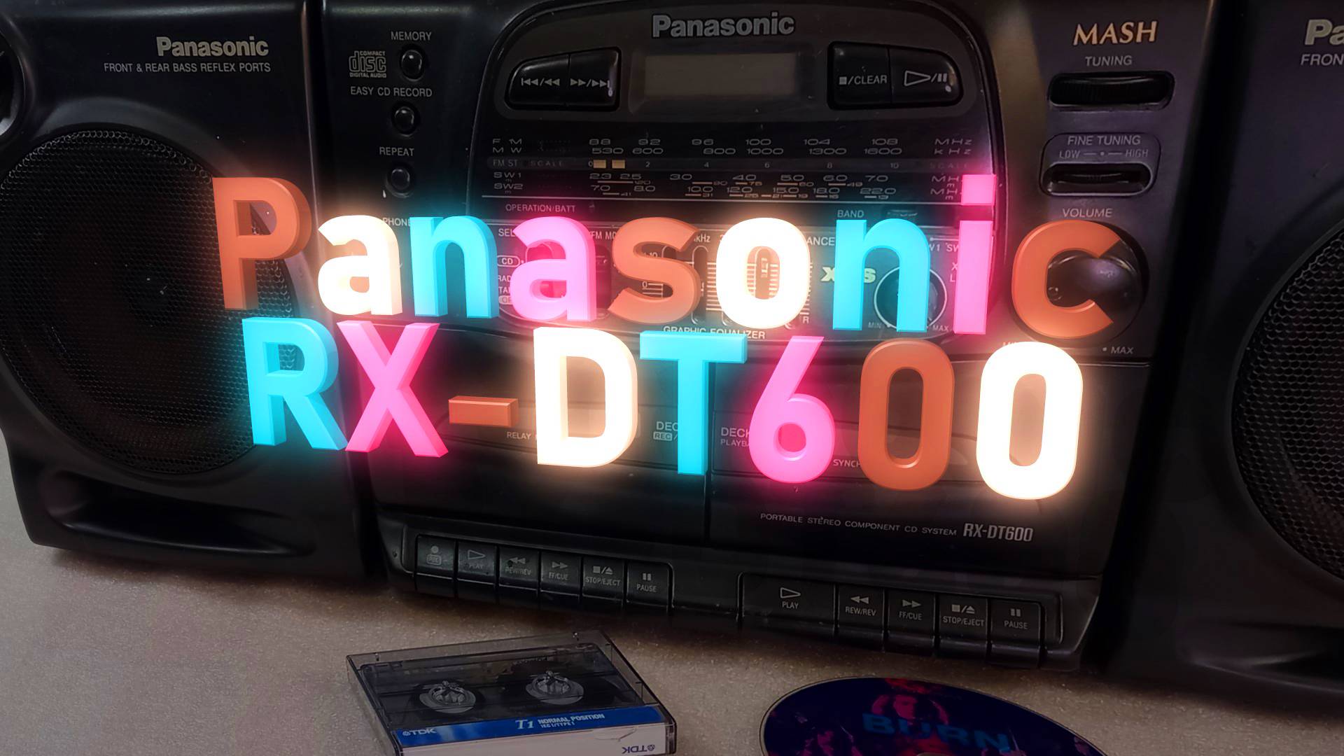 Магнитола из 1994 года - Panasonic RX-DT600 - мелкий ремонт и тестирование во всех режимах.