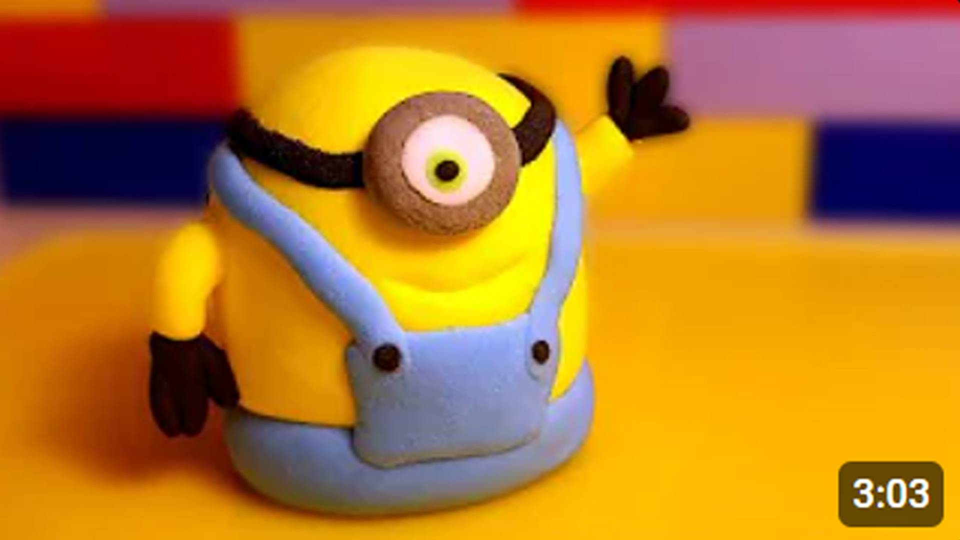 Миньон из пластилина из мультфильмов "Гадкий Я" и "Миньоны" Plasticine clay Despicable Me Minions