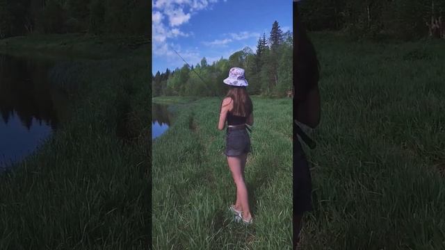 топовый заброс #рыбалка #fishing #girl #girls_respect #hiking #hike