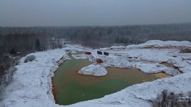Карьер-зима