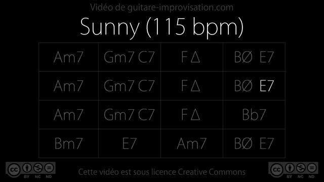 Sunny (115 bpm)  Backing Track