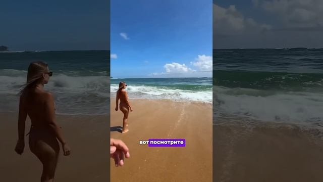 Волны не дают спокойно отдыхать на Шри-Ланке. #Шриланка #море #пляж #путешествия