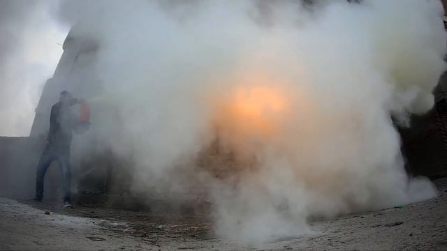 FLAME THROWER VS FIRE EXTINGUISHER