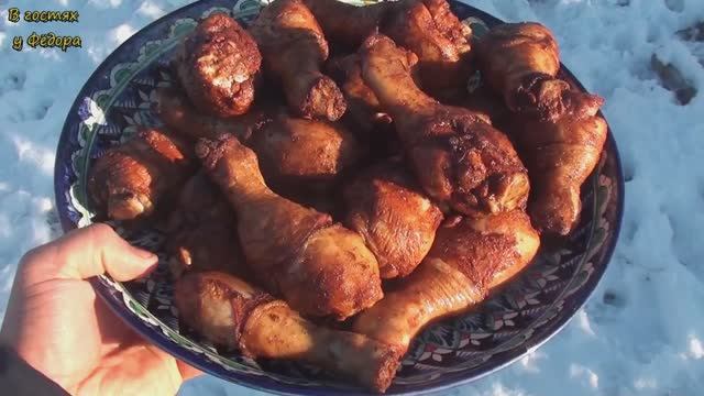 ГОТОВЛЮ КУРИНЫЕ НОЖКИ В ПИВЕ|ПЬЯНЫЕ КУРИНЫЕ НОЖКИ В КАЗАНЕ НА КОСТРЕ