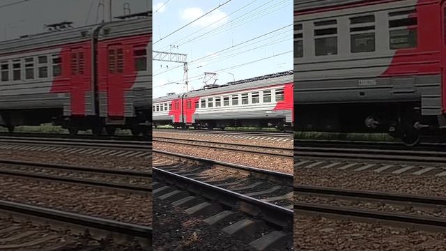 Электропоезд ЭД2Т-0006 (ТЧПРИГ-26, списан в 2023 г.) пригородный поезд №6828 Москва - Черусти.