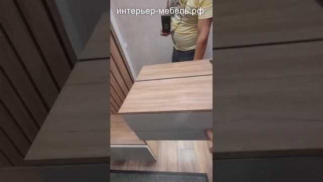 🥨 Мебель в прихожую. Корпус и фасады комбинированное лдсп EGGER Кашемир Серый и Дуб Винченца.