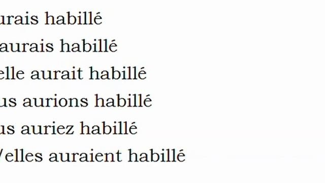Изучение французского языка = Спряжение глаголов = Habiller