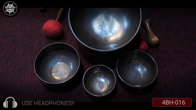 Set of 4 Singing bowls Healingbowl® Professional Black Pearl _ 4BH 016