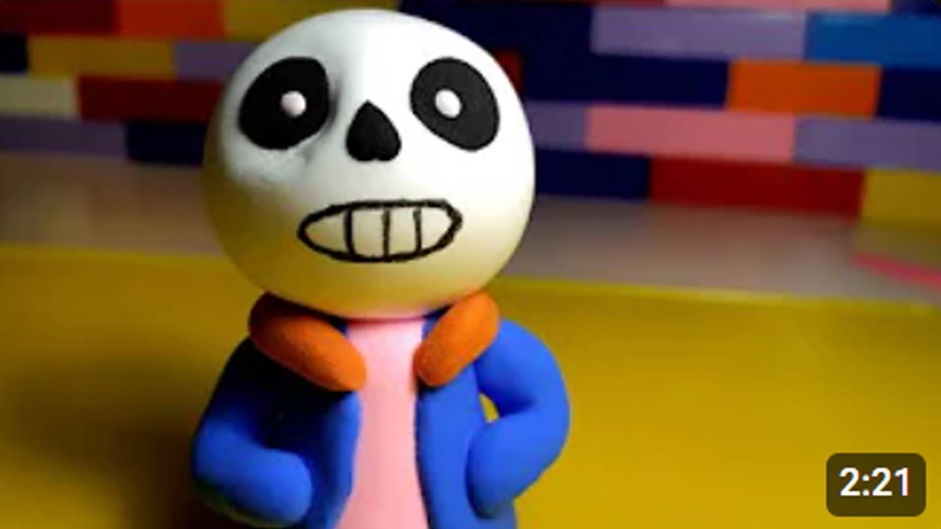 Санс из пластилина из АндертейлЛепим СансаSans Undertale Plasticine clay