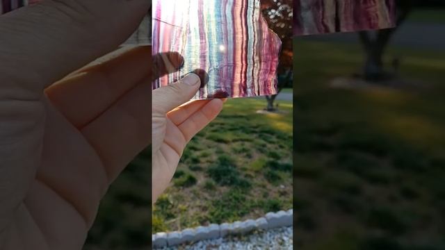 Incredible Natural Rainbow Fluorite Slab brings clarity