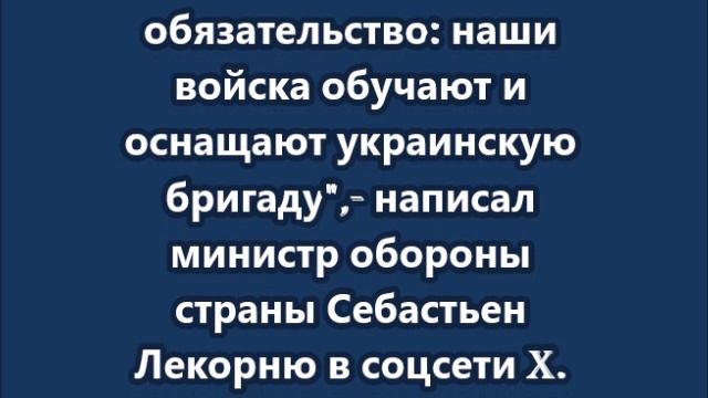 Во Франции объявили о завершении подготовки бригады ВСУ «Анна Киевская»